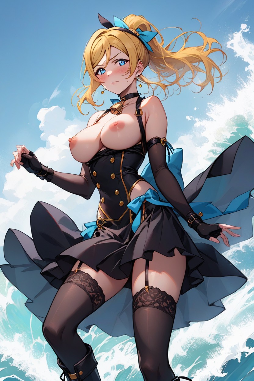 Waist Shot, Big Shiny Eyes, Blush Hentai AI Porn
