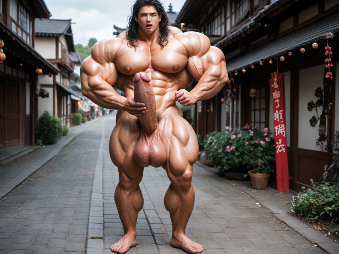 Large Ass, Giant Testicles, Stud AI Gay Porn