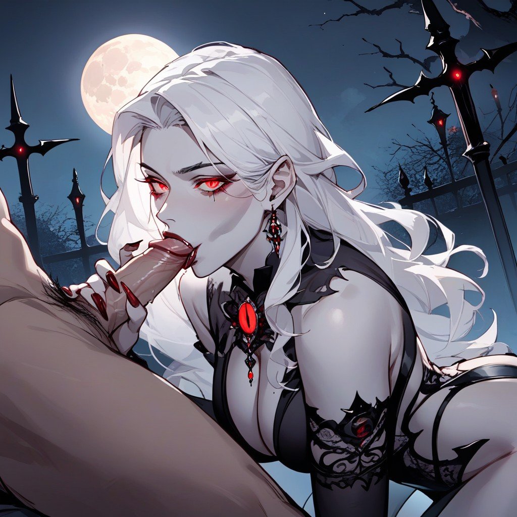 Red Eyes, Kneeling, Haunted VillagePorno AI