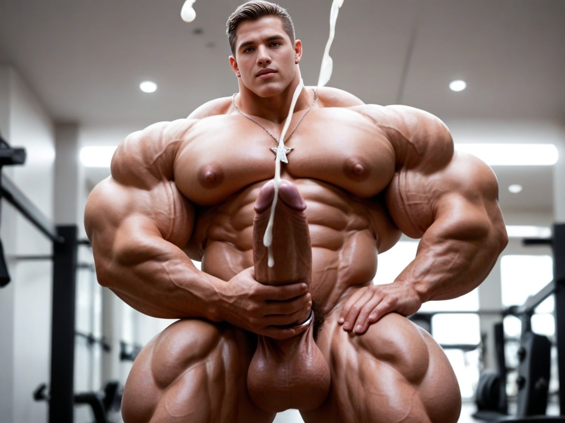 Extreme Muscles, Tall Man, 1 Person AI Gay Porn