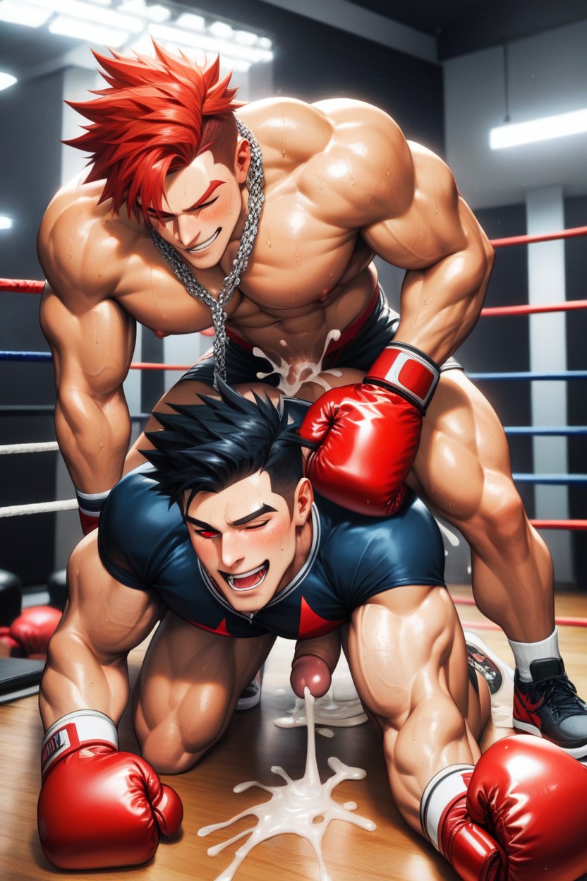 Thighs And Biceps, Red Eyebrows, Muscular AI Gay Porn