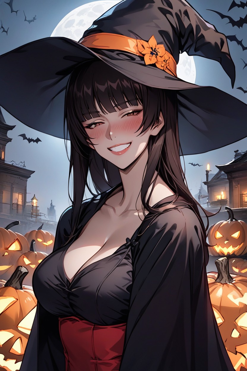 Model, Horny, Halloween Hentai AI Porn