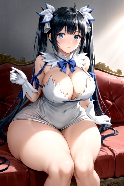 Pechos Masivos, Estadounidense, Hestia (danmachi)Porno AI