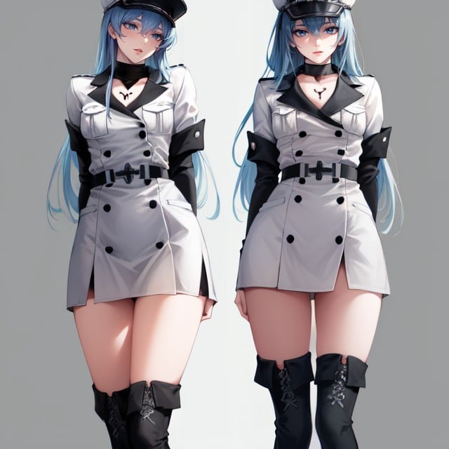 Brokeh, Simple Background, Esdeath (akame Ga Kill) AI Porn