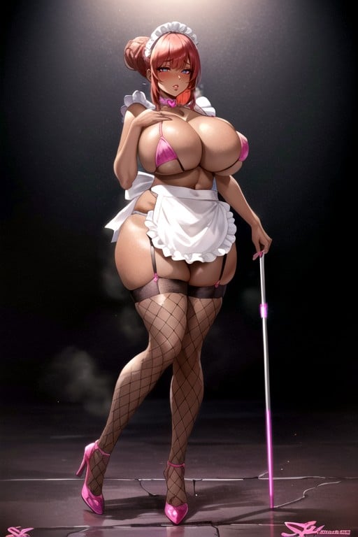 Dramatic Look, Split Bob Hair, Long False Eyelashes Hentai AI Porn
