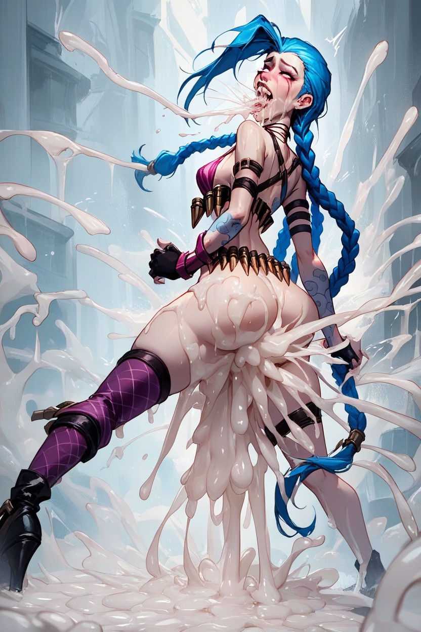 Cum Out Ass, Jinx From League Of Legends, Cum VomitingPorno AI Hentai