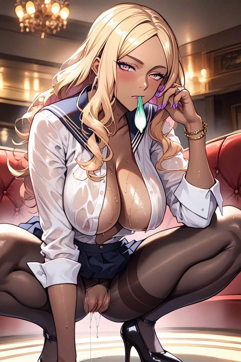 Gyaru, Fate/grand Order, Pussy Visible Under Black PantyhosePorno IA