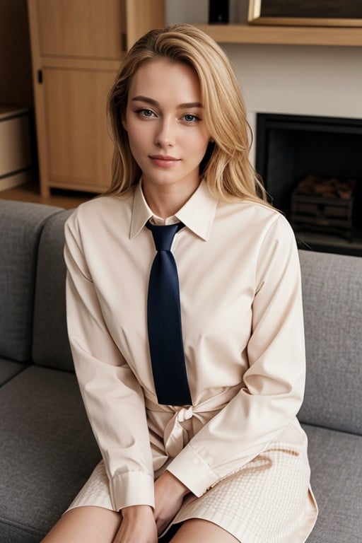 School Uniform, 18+, Living Room Shemale AI Porn