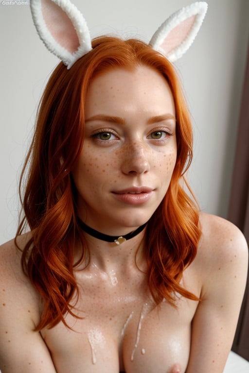 Cum Shot, Choker, Sitting Down Shemale AI Porn