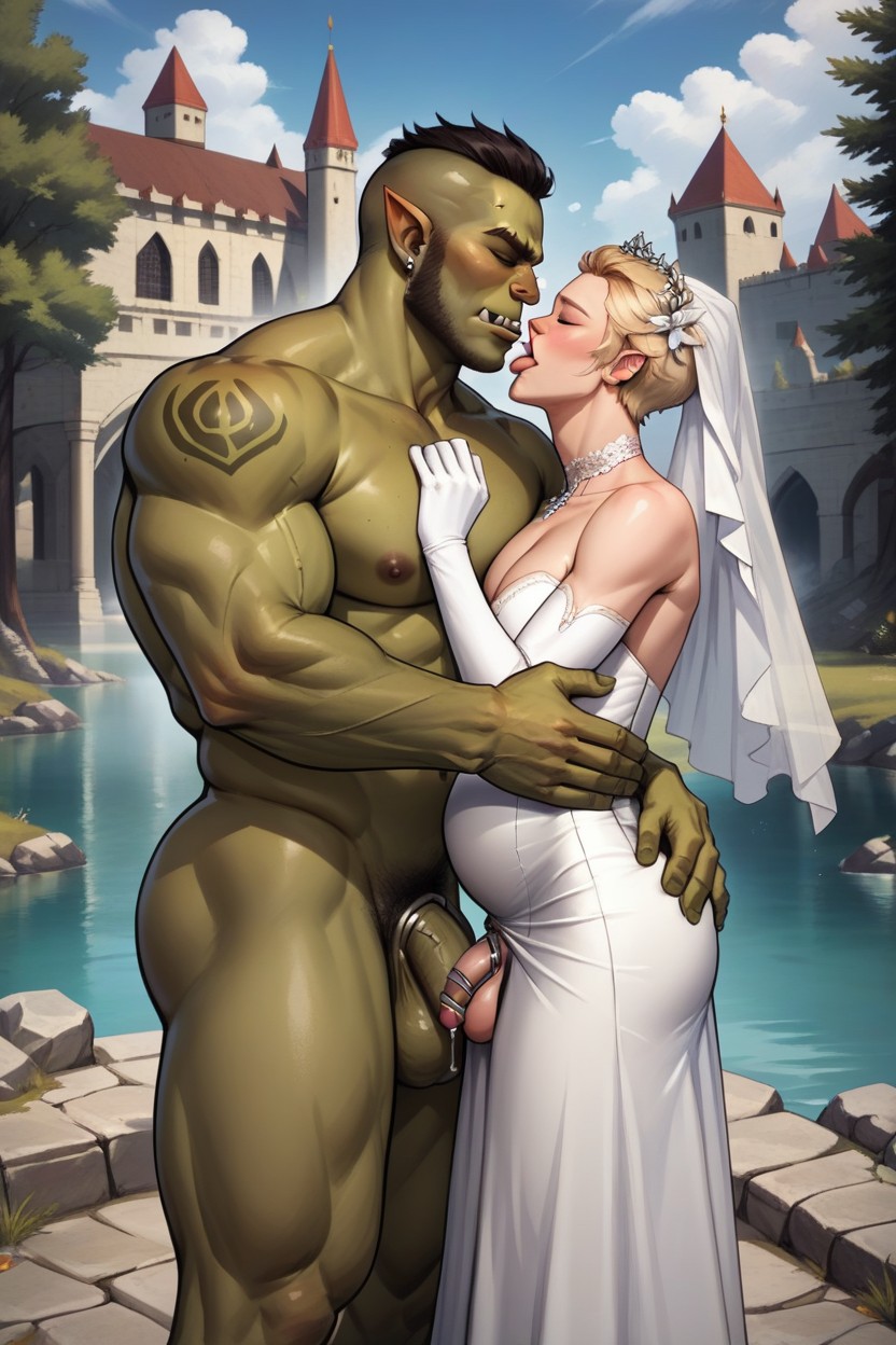 Orc Gigantic Arms, Orc Tattoos, Orc AI Gay Porn