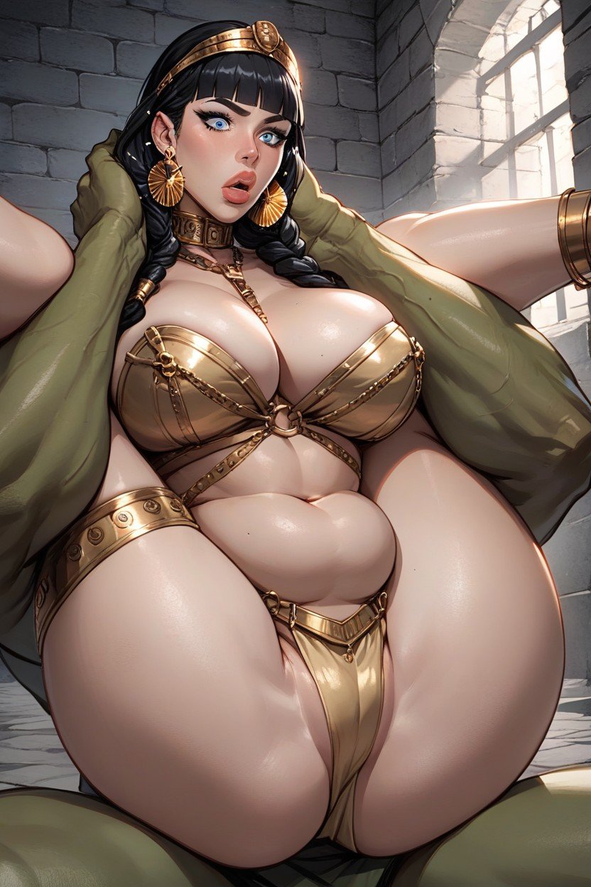 Defeated, Plump Lips, Gold Harness퍼리 AI 포르노