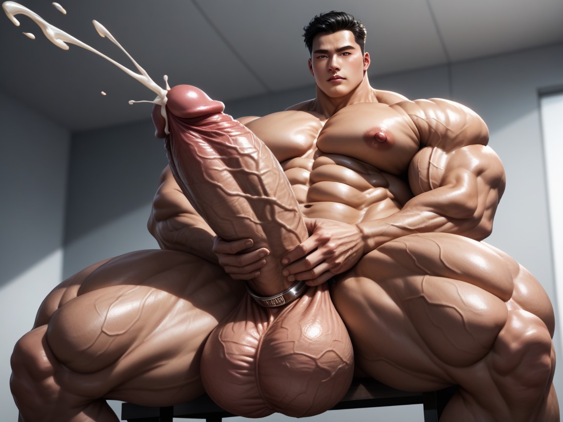Feet Tall, Huge Penis, Long Torso AI Gay Porn