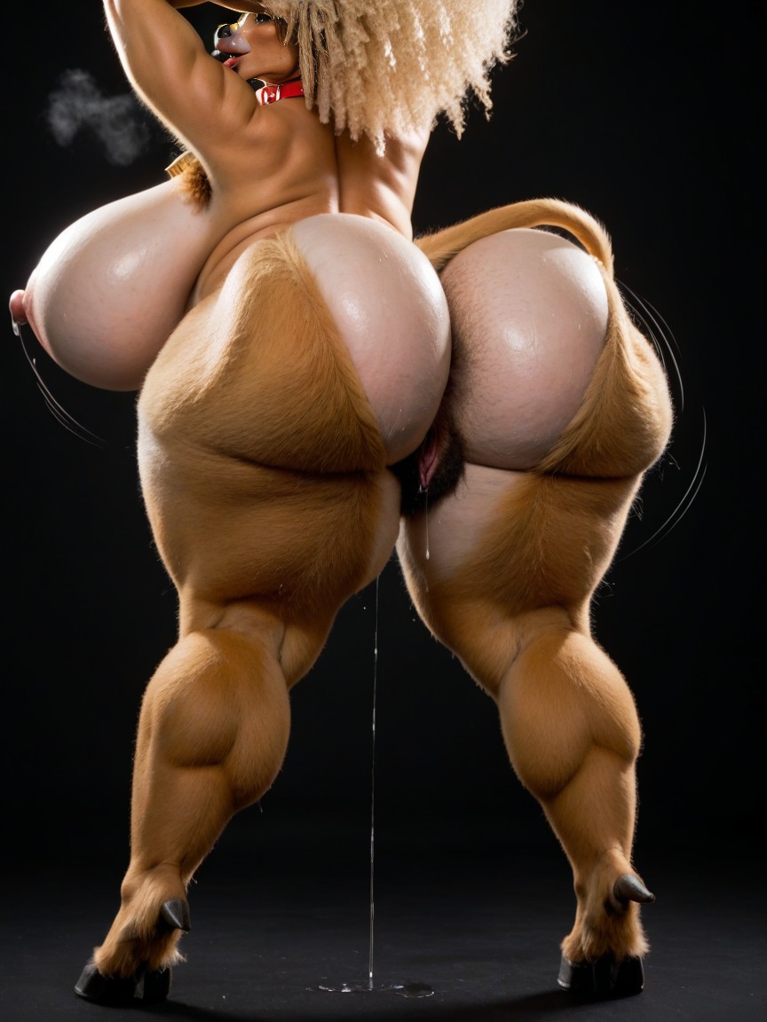 Thick Fur, Saliva Dripping, Standing AI Porn