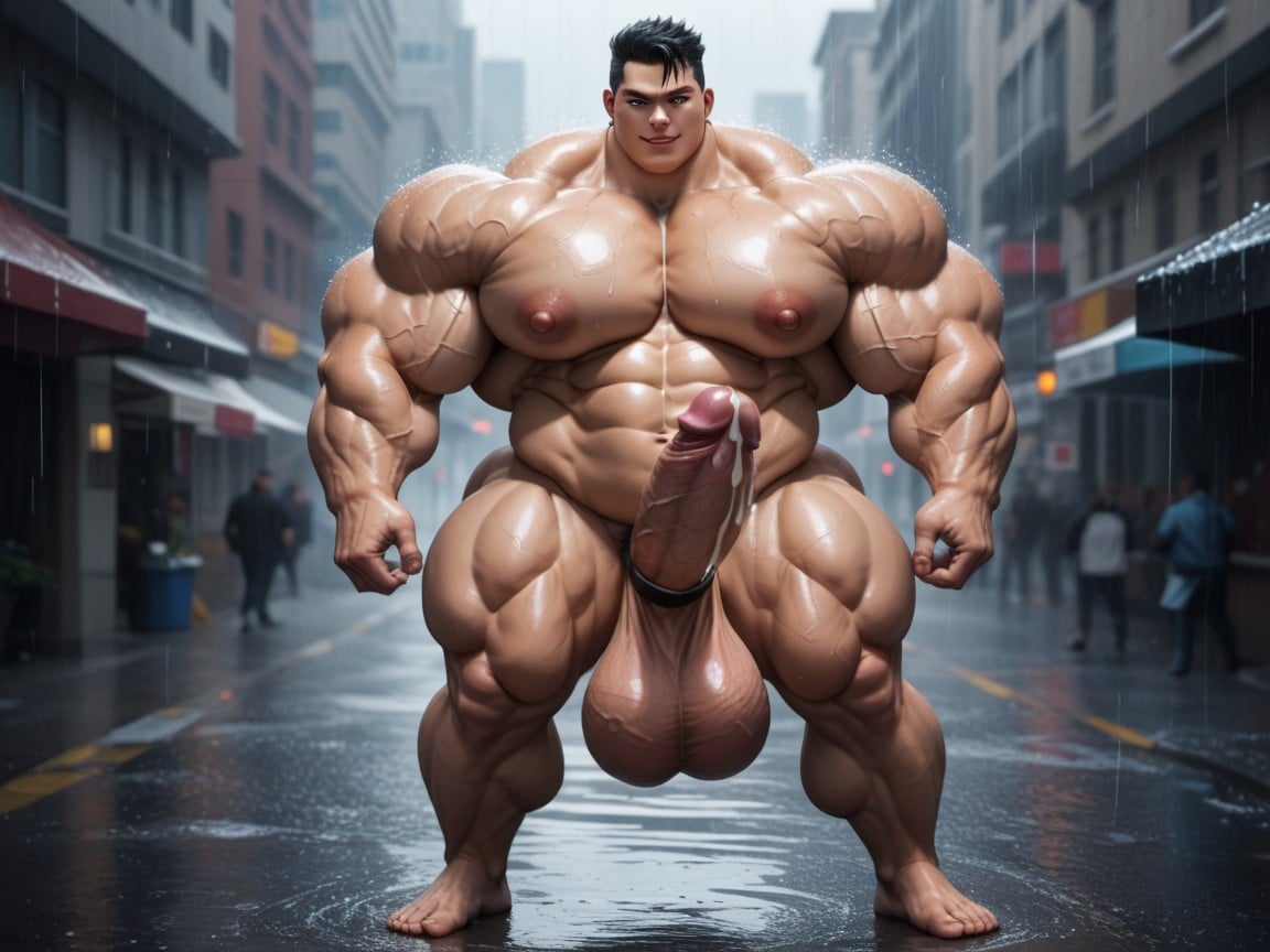 Thick Thighs, Huge Penis, Big Nipples AI Gay Porn