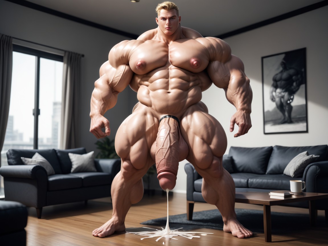 Muscular Legs, Muscle Growth, Volumetric AI Gay Porn