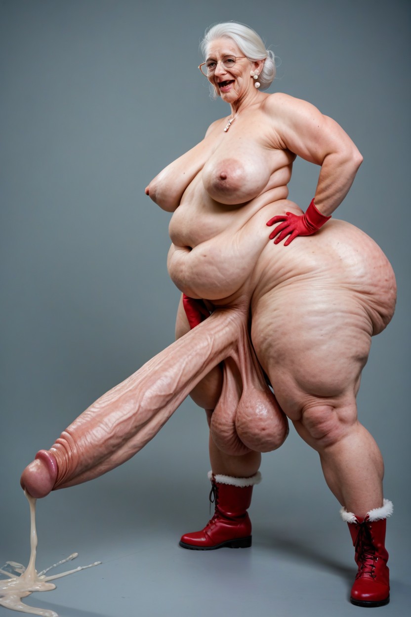 Gigantic Balls, Cellulite Legs, Grandma Ruthie Shemale AI Porn