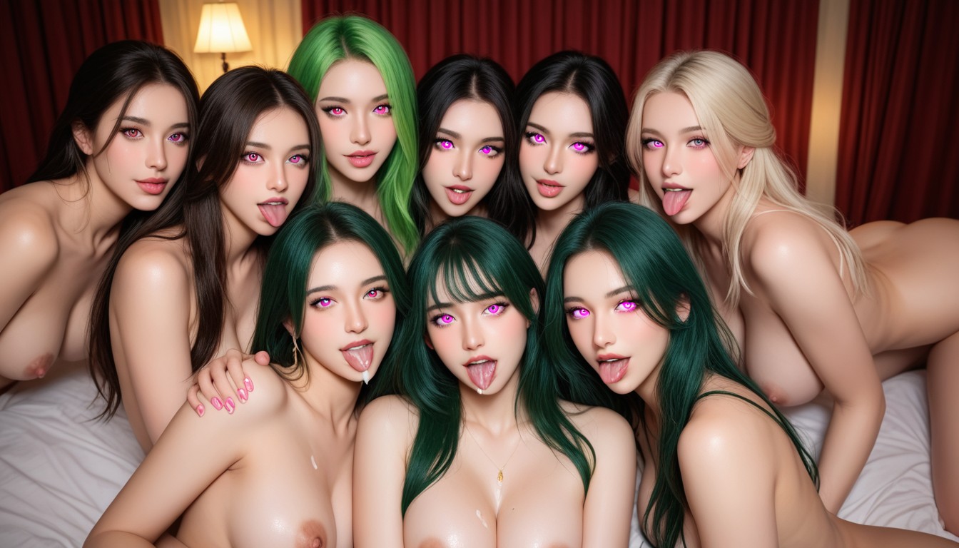 Heart Eyes, Nine, Wet Body Asian AI Porn