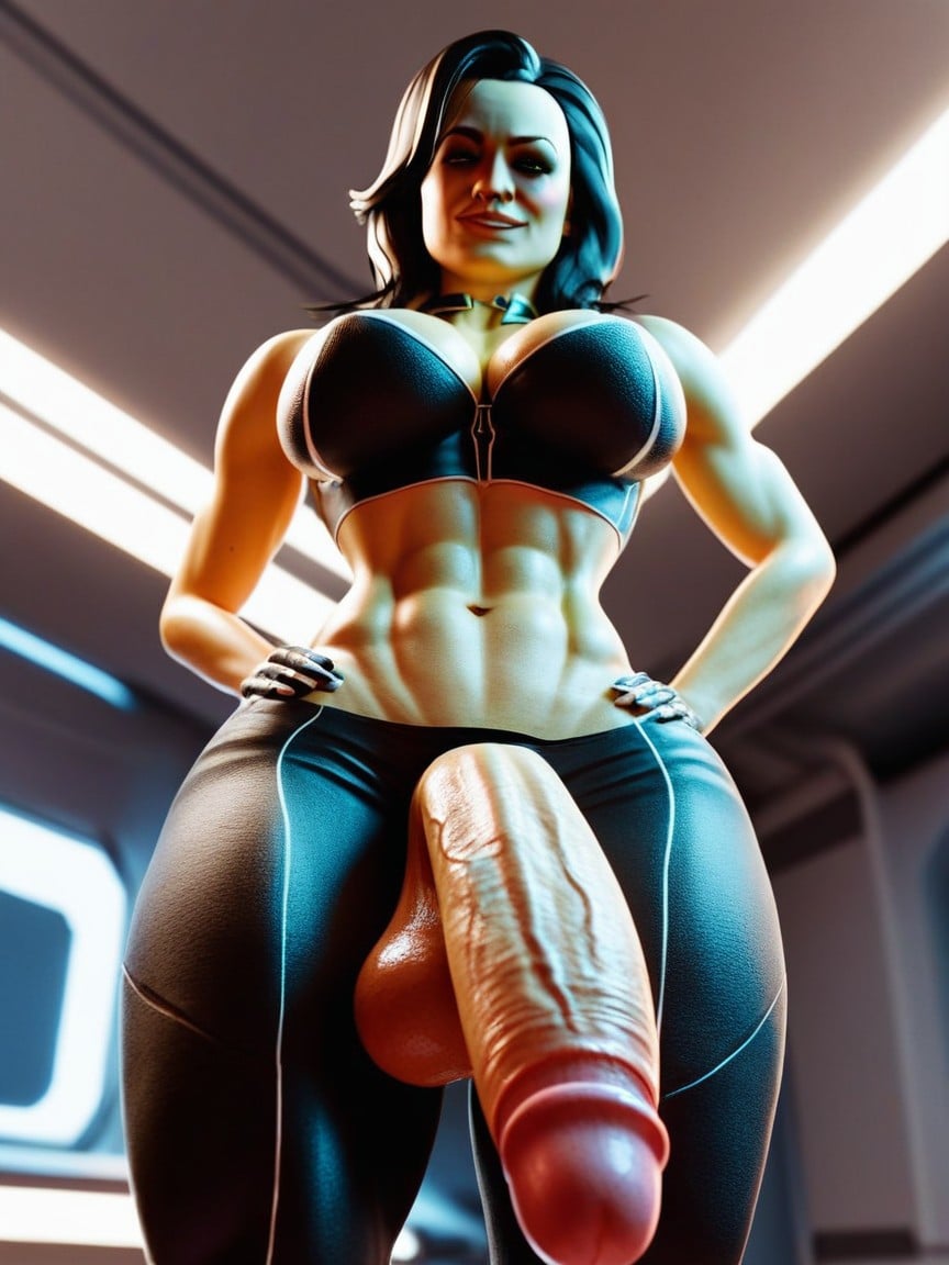 Grinning, Thick Thighs, Miranda Lawson Mass Effect Furry AI Porn