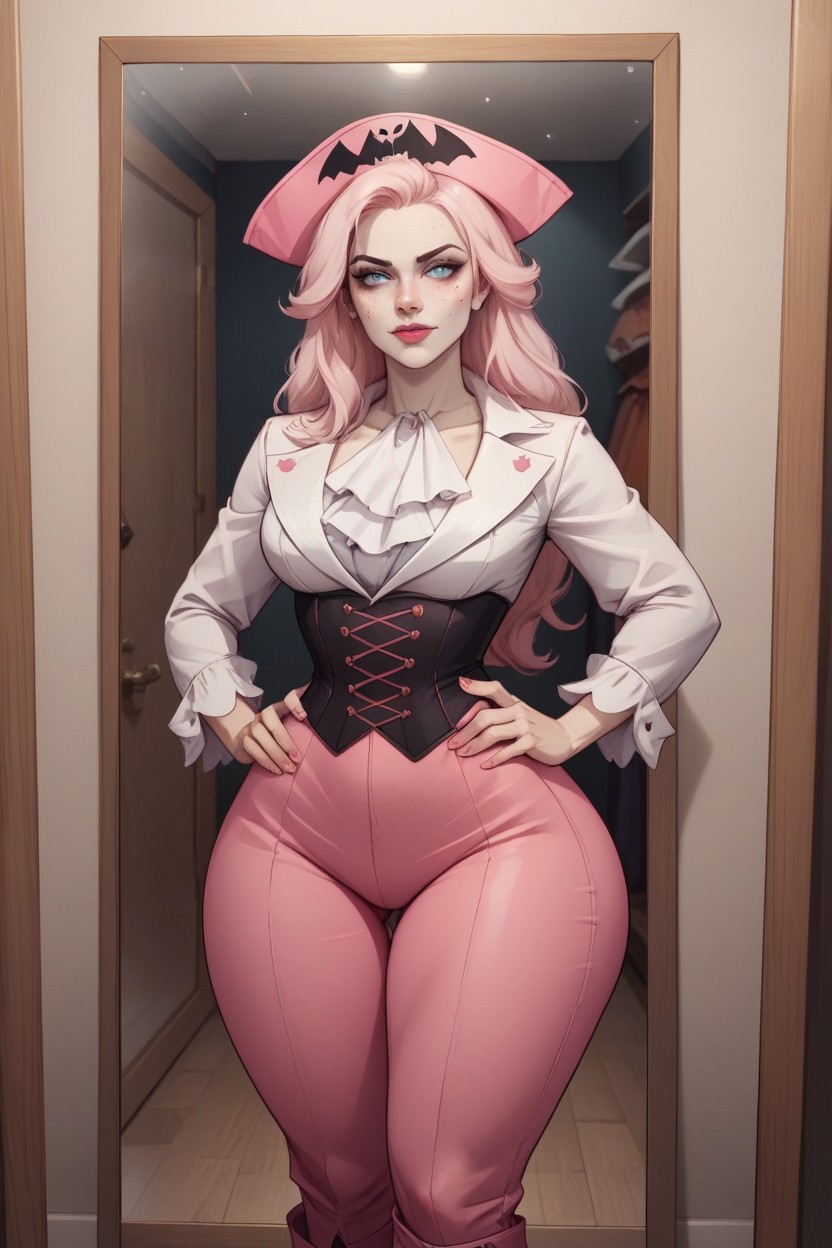 Straight Torso, Legs, Wide Large Hips AI Porn