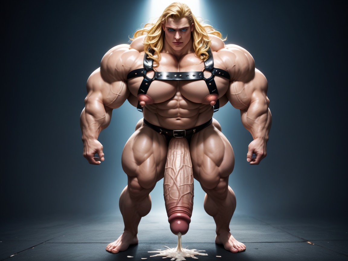 Extremely Large Ass, Fantasy Bodybuilder, Long Torso AI Gay Porn