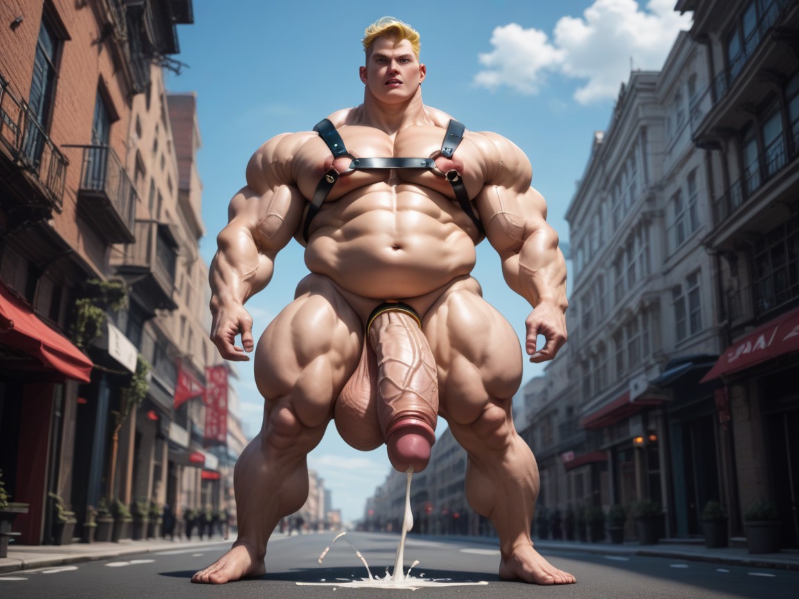 Long Legs, Standing, Gigantic Pectorals AI Gay Porn