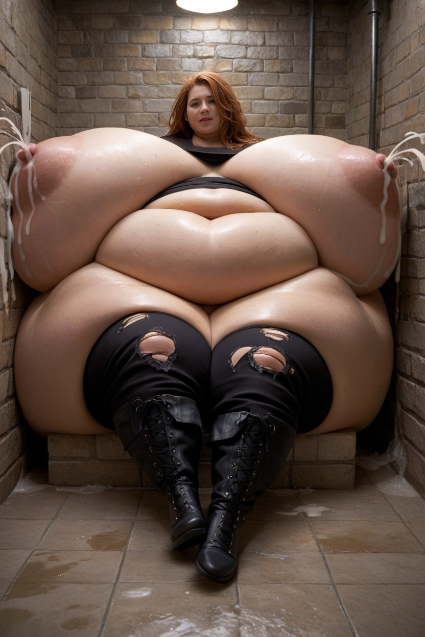 Flabby, 옷 찢어짐, Lactating Puddle AI 포르노