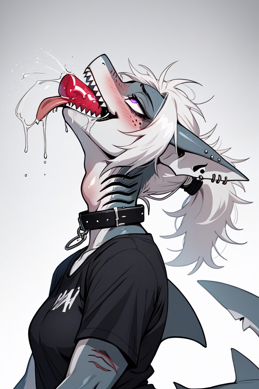 Head Up, Exhausted, Female Furry IA