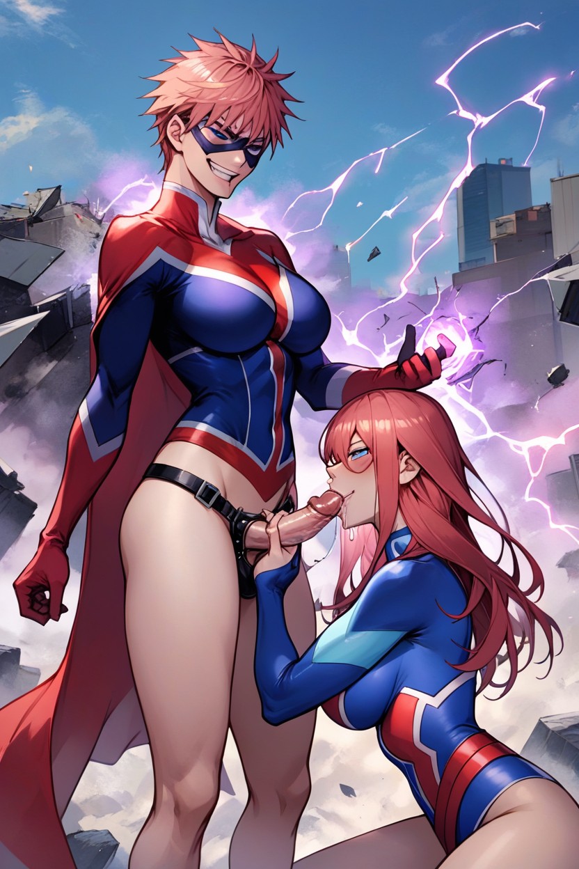 Lesbian Women, Kneeling, Show Skin Hentai AI Porn