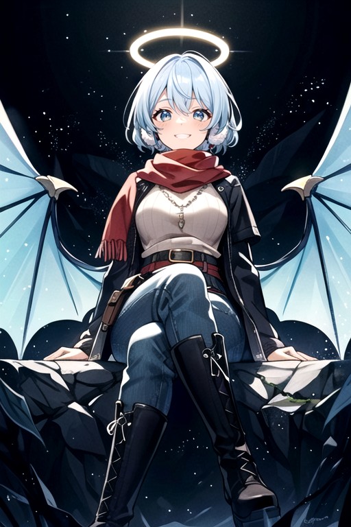 Sitting, Crossed Legs, Boots Hentai AI Porn