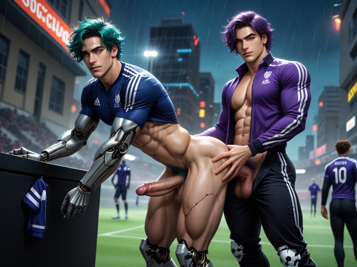 Guys, Gay Anal Sex, Cyborg Arms AI Gay Porn