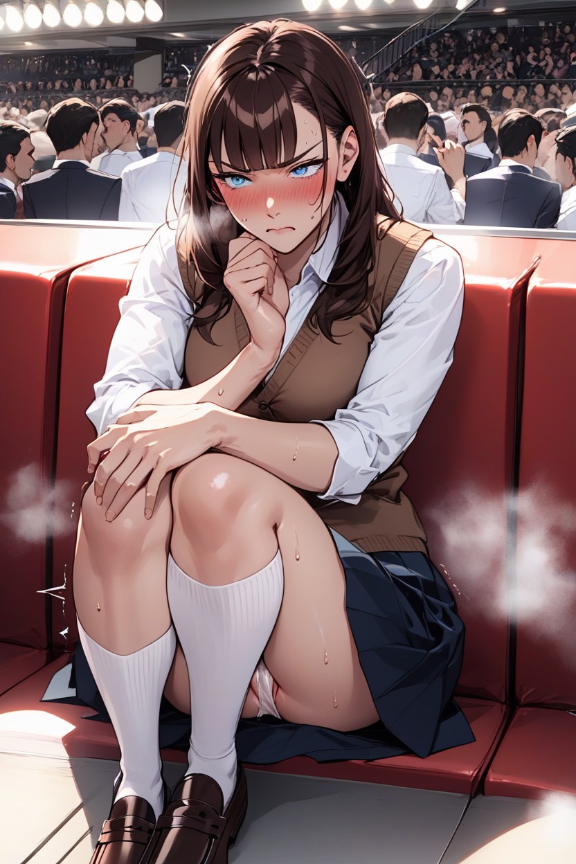 The Man Sitting Next To Me, Waist Shot, Ultra Detailed Hentai AI Porn