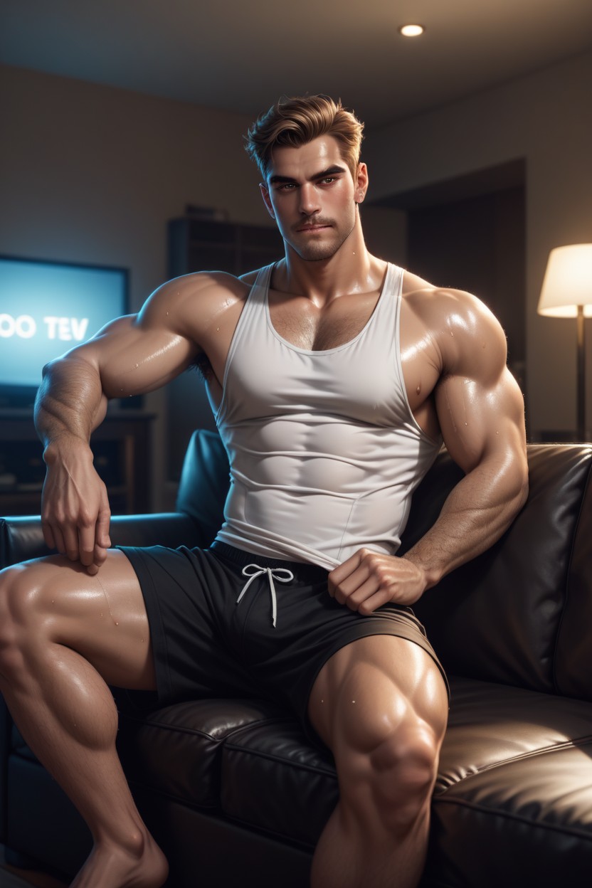 Side Profile, Arm Hair, Oclock Shadow AI Gay Porn