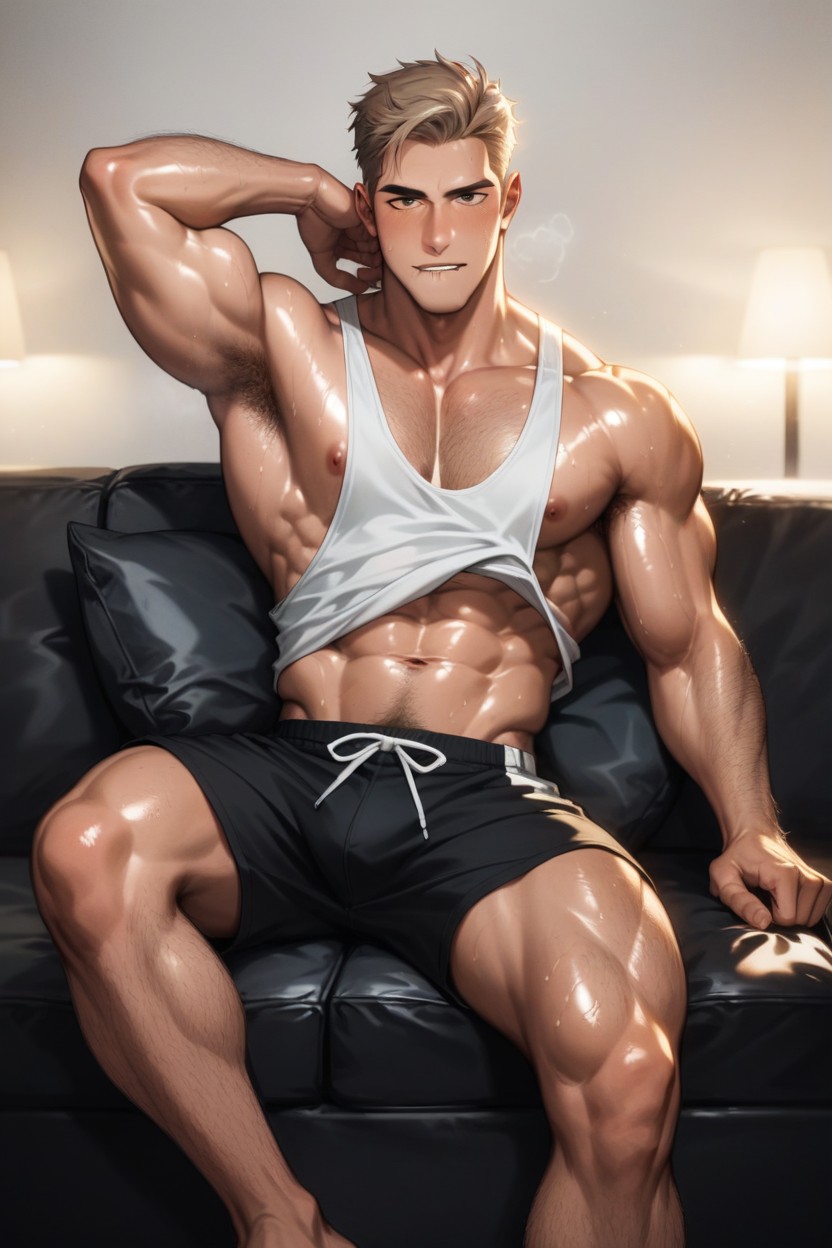 Side Profile, Jock, Muscles Porno gay IA