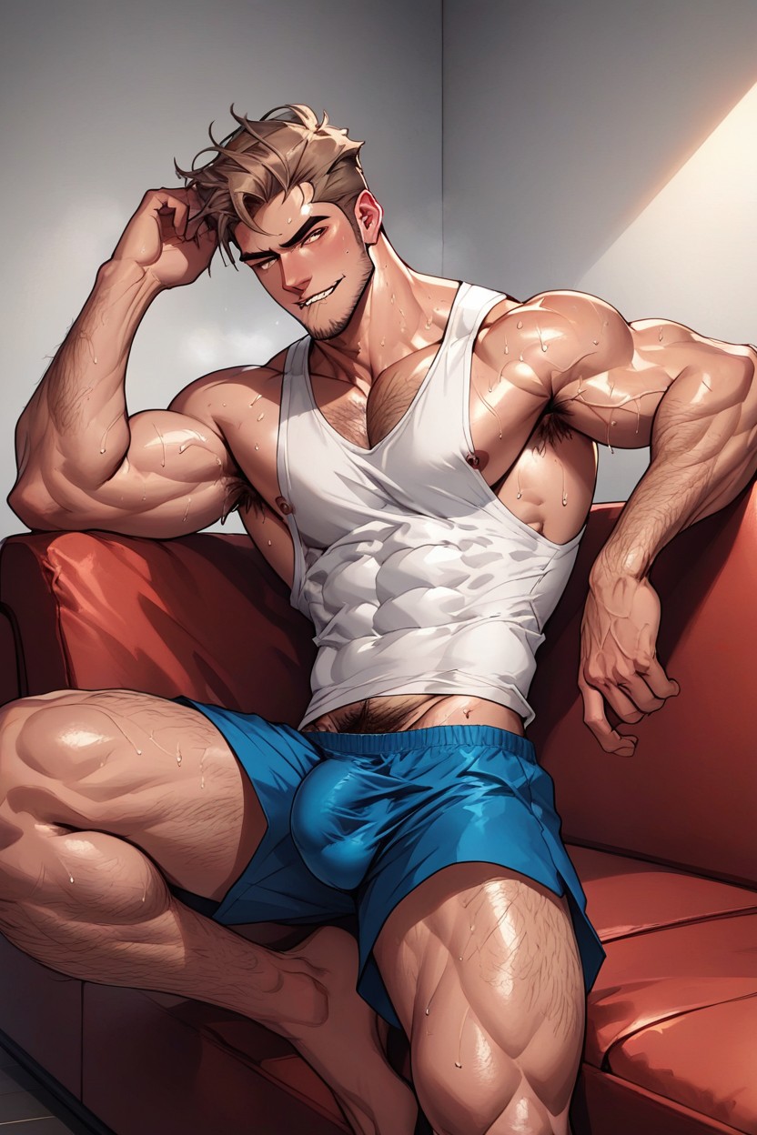 Chest Hair, Leg Hair, Abs AI Gay Porn