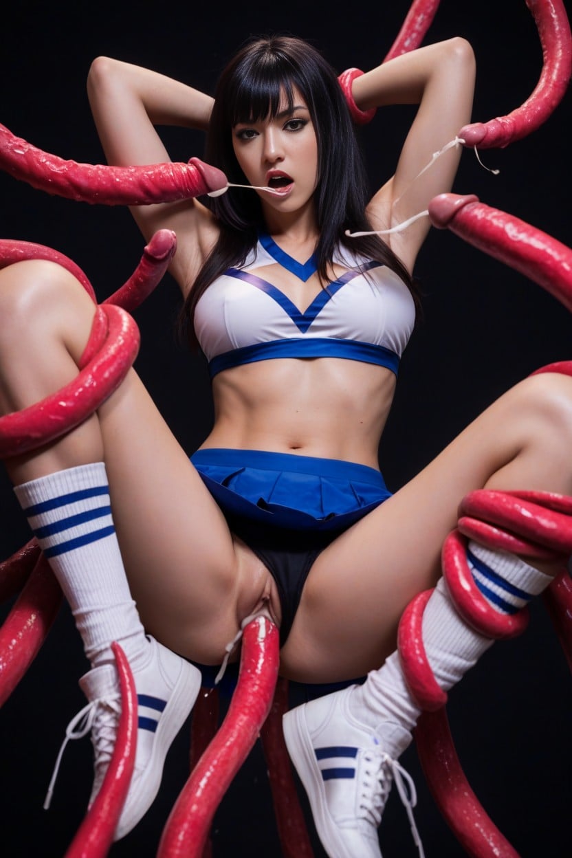 Tentacle Around Ankles, Triple Vaginal, Upskirt AI Porn
