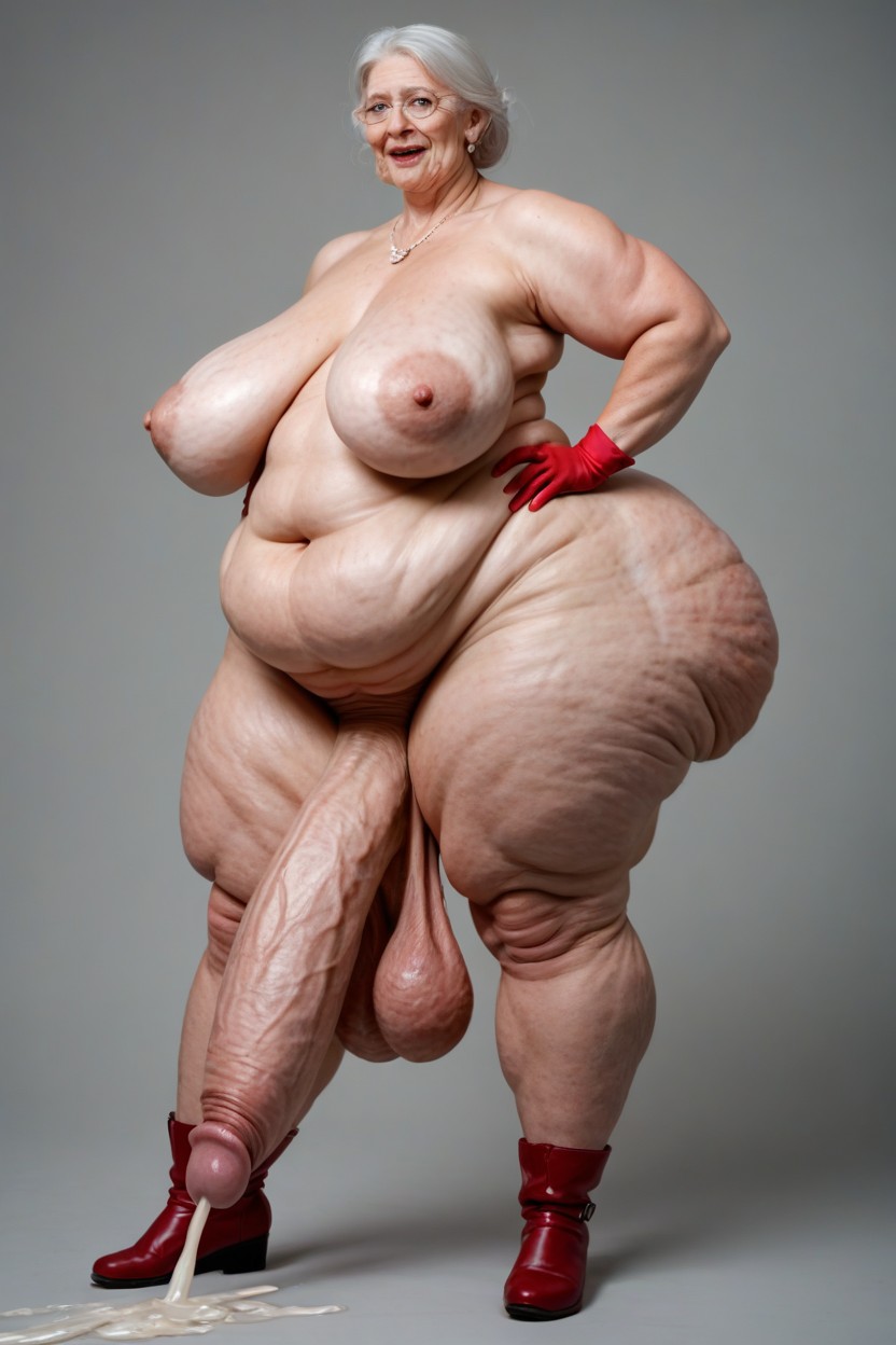 Santa Gloves, Veiny Forearms, Belly Expansion Shemale AI Porn