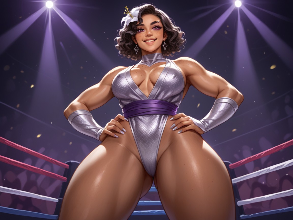 Round Waist, Permed Hair, Happy Hentai AI Porn