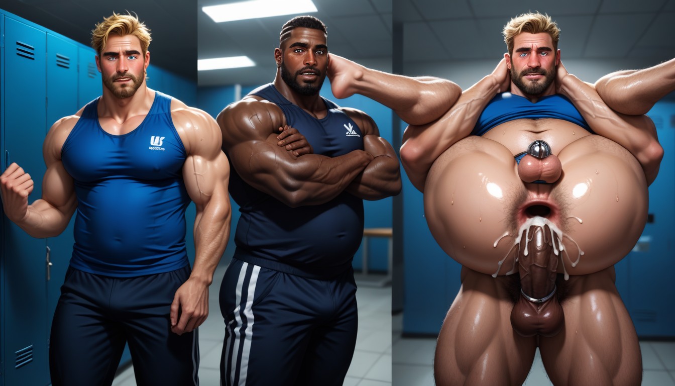 Dildo, Dilf, Blonde Hair AI Gay Porn