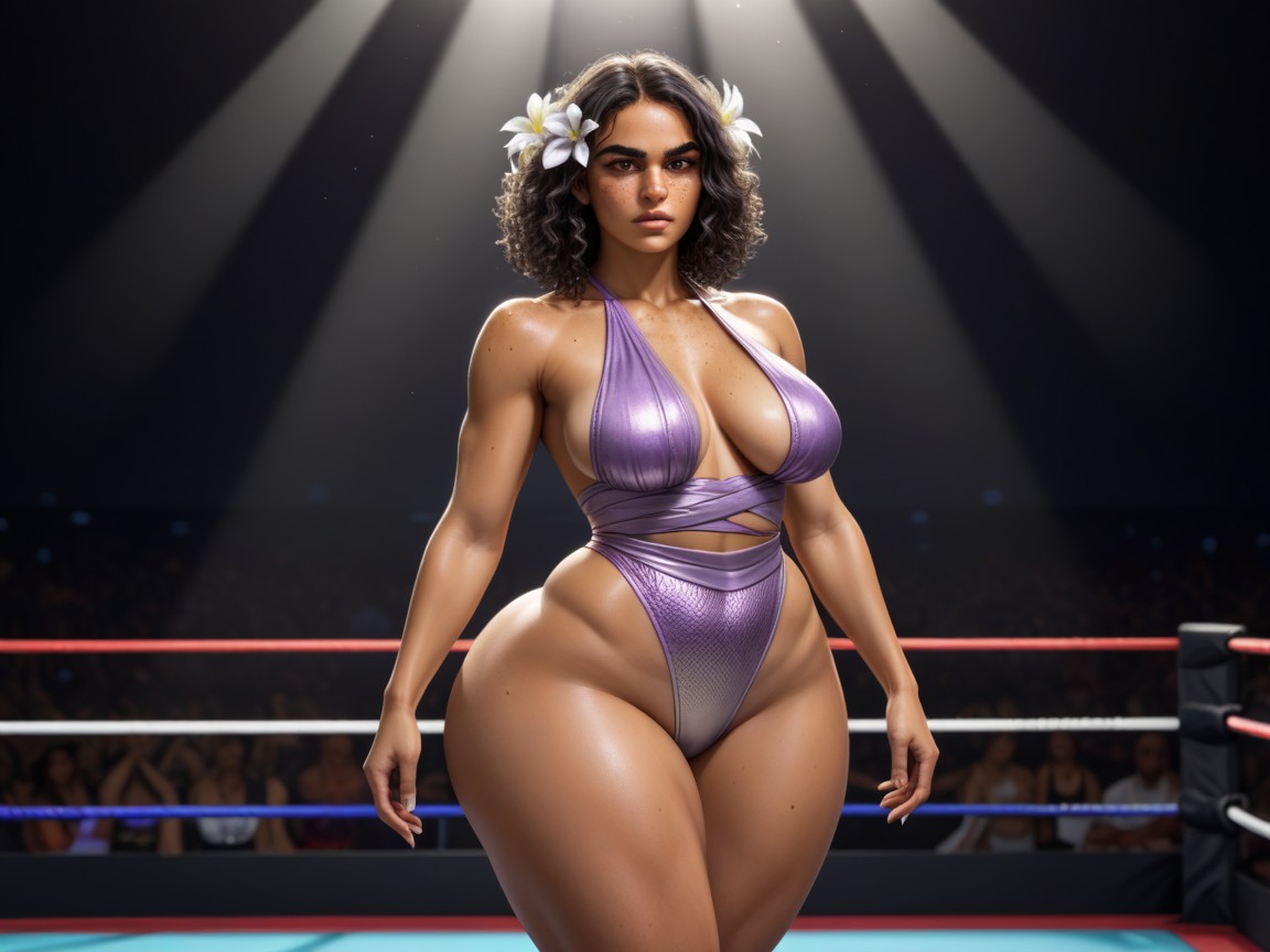 Silver Highlights, Wide Stomach, Round Abdomen AI Porn
