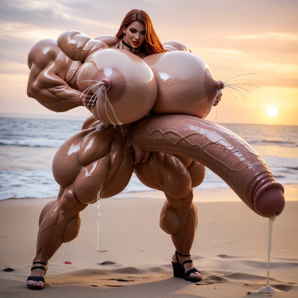 Ultra Muscular, Extreme Ultra Striated Shapely Full Ripped, Hyper Massive Cock AI Porn