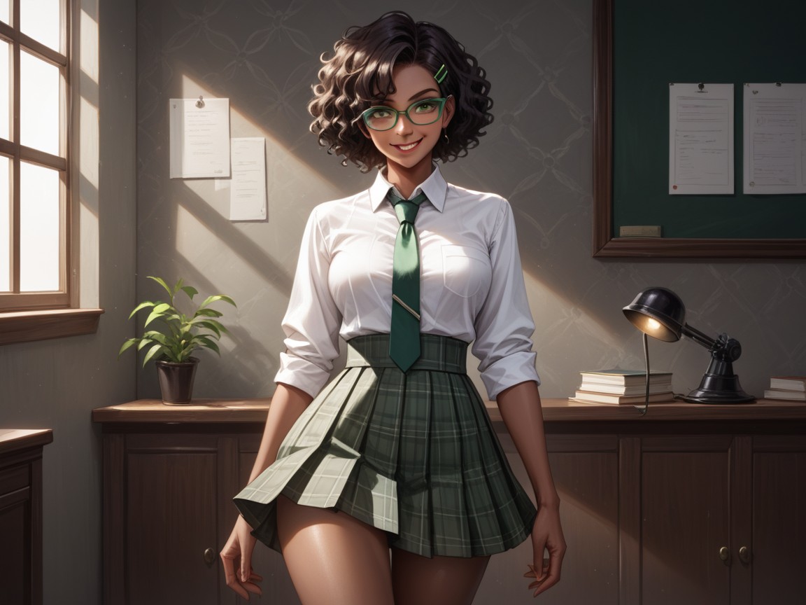Dark Brown Skin, Squared Shoulders, Torso Hentai AI Porn