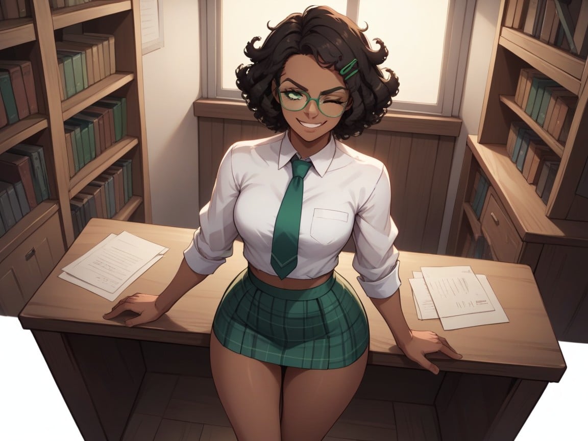 Curly Hair, Straight Ass, Protruding Eyes AI Porn