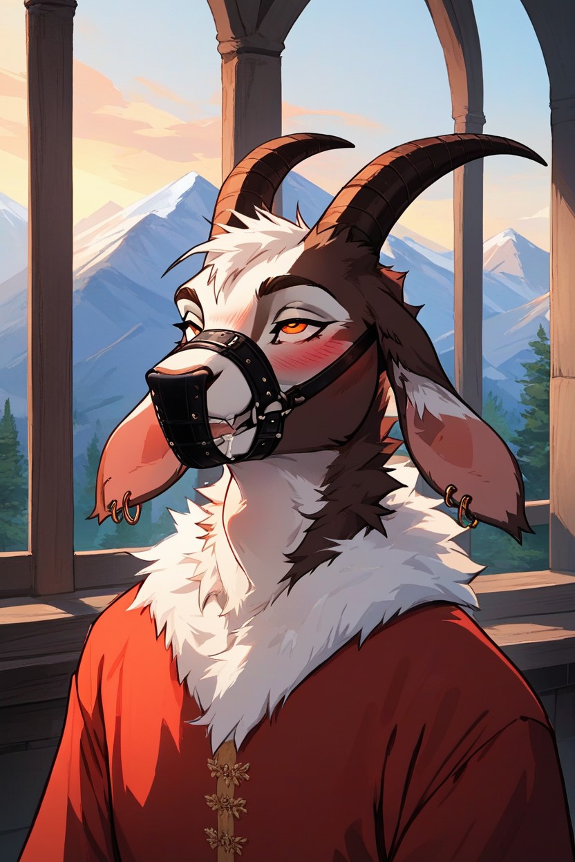 Tan Spots, Andromorph, Muzzled Furry AI Porn