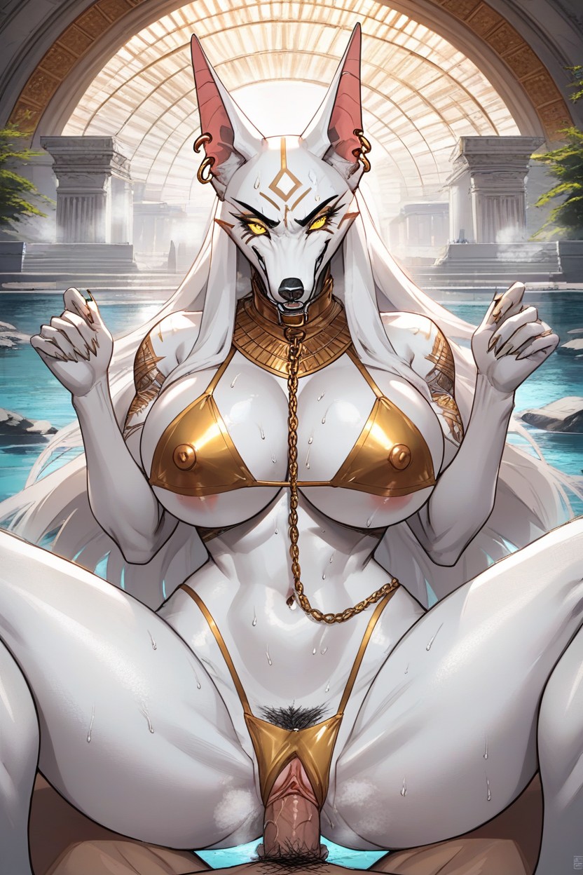 Gold Dog Collar, Camel Toe, Cairo (pyramids) Furry AI Porn