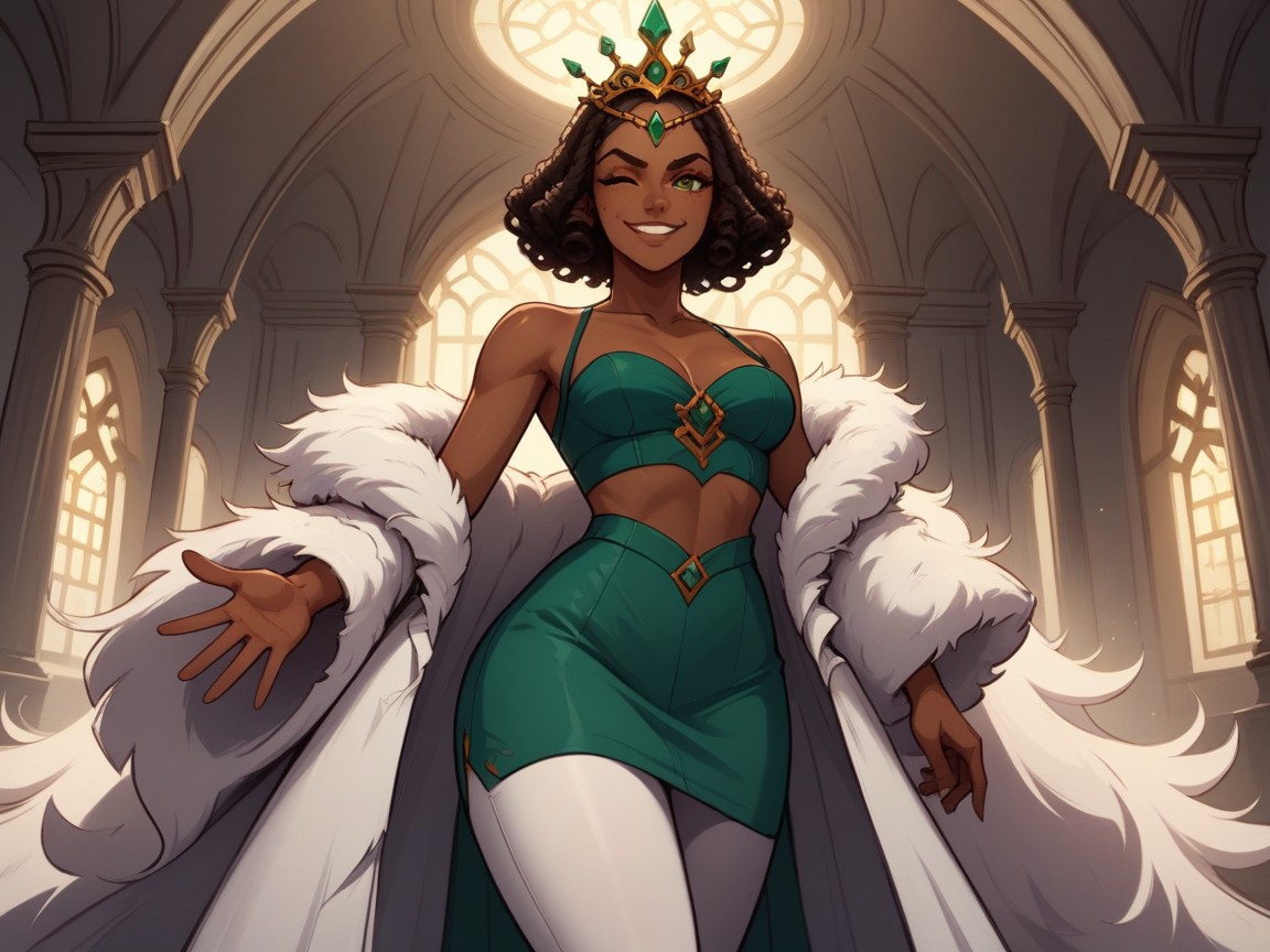 Bust And Hips Equal Width, Straight Shoulder Line, Smirk AI Porn
