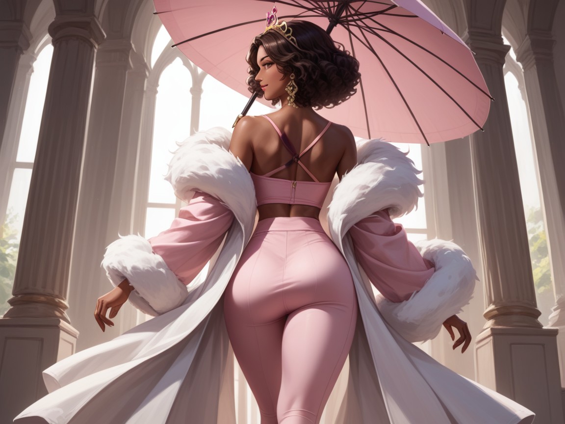 Limbs, Covered Asymmetrical Breasts, Woman Looking Away Hentai AI Porn