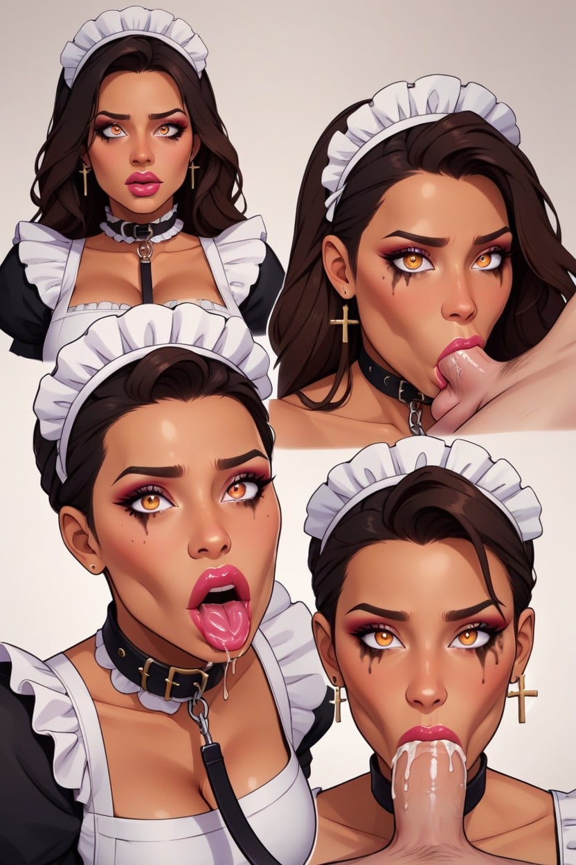 Thick Plump Bimbo Lips, Cleavage, Straight AI Porn