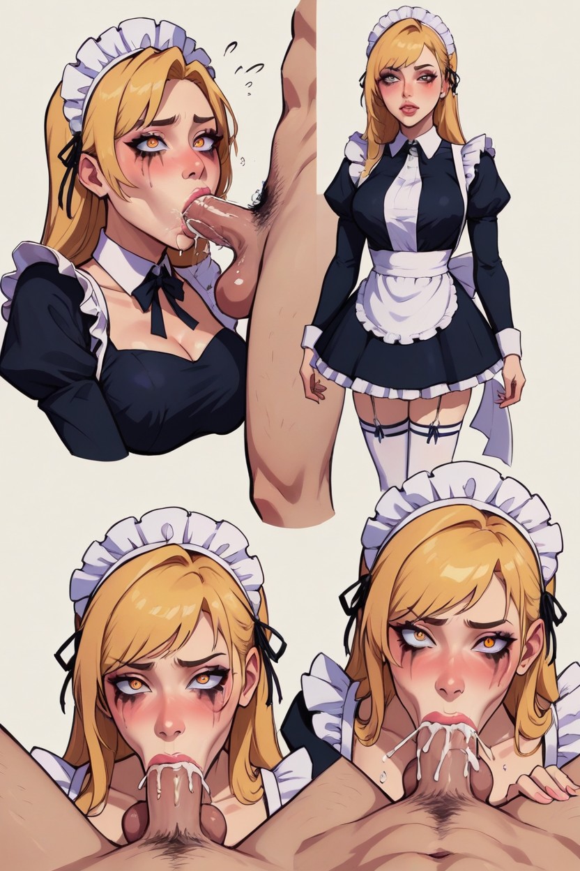 Thai Maid, Runny Mascara, Super Detailed Eyes And Mouth AI Porn