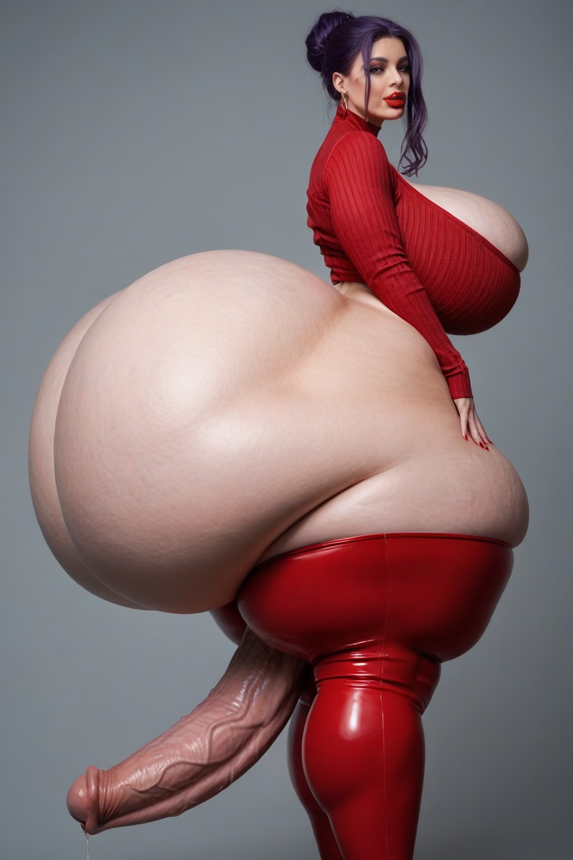 Flared Penis, Hyper Frenum Ladder Piercings, Shemale Fuck Shemale Shemale AI Porn