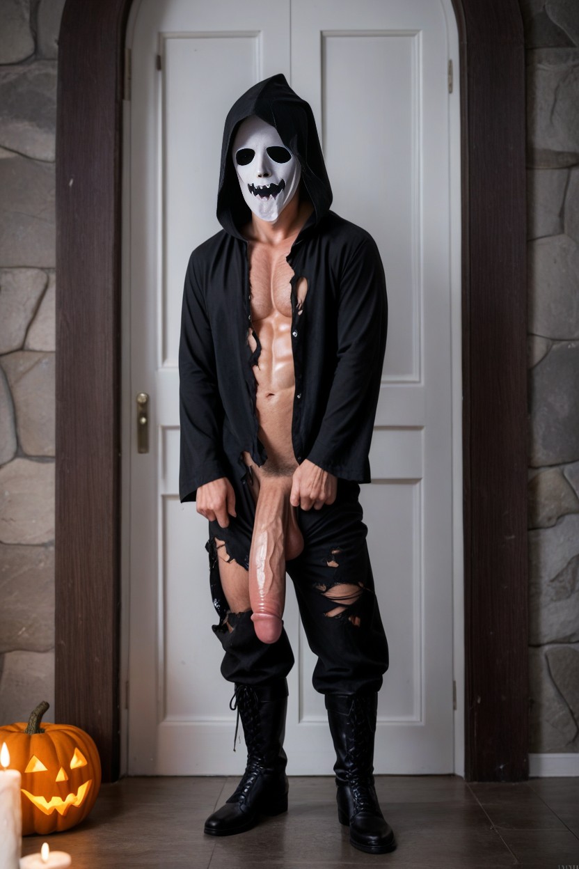 Open Clothes, Oiled Skin, Black Boots AI Gay Porn